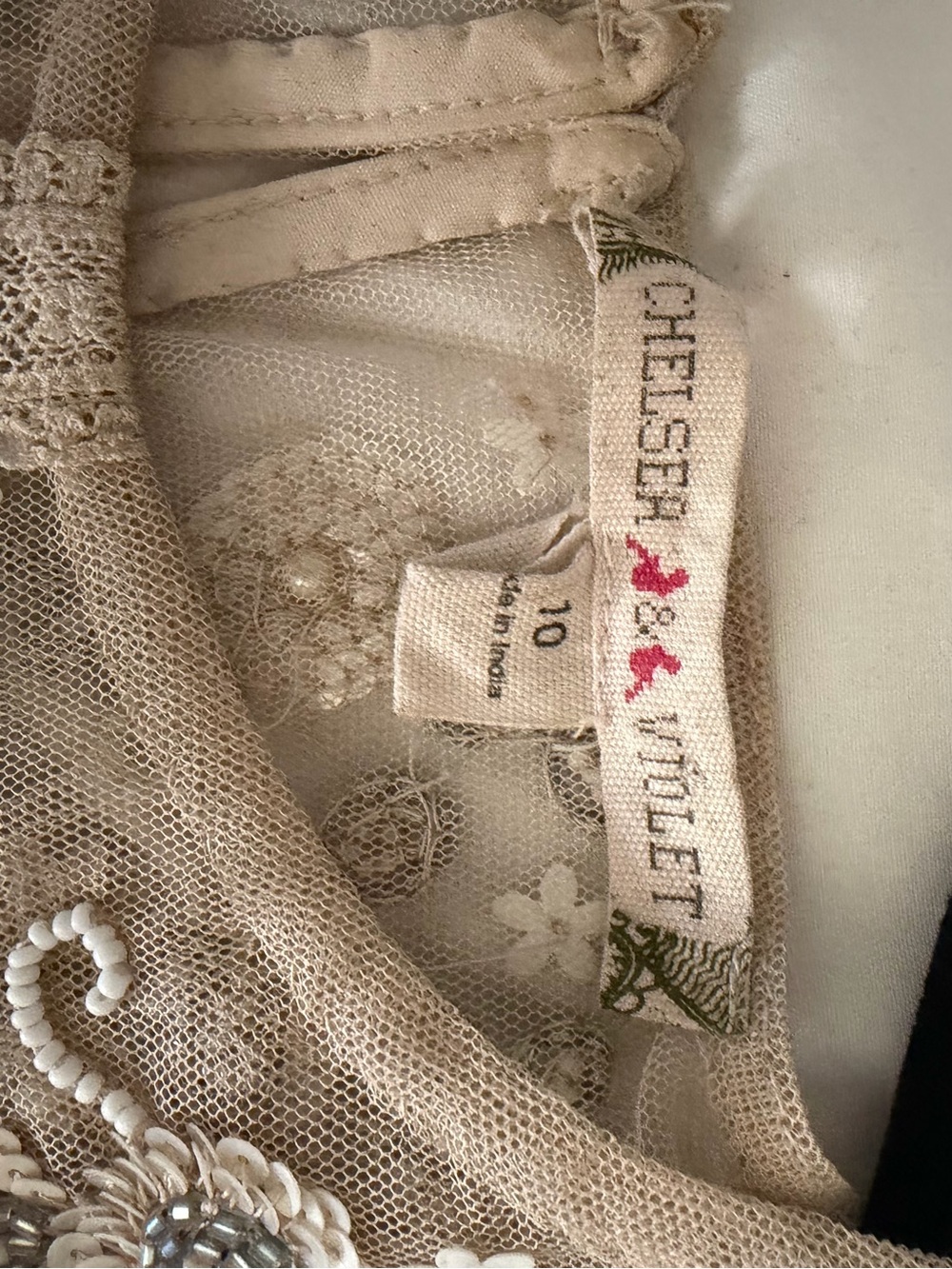 Ladies Embellished Tulle Party Dress - Blush…says size 10 but fits more like 8 - Picture 5 of 11